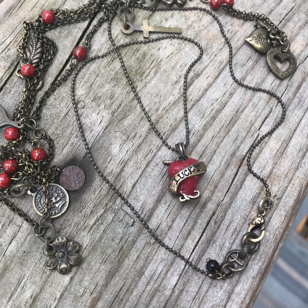 Lucky Brand Heart tattoo necklace